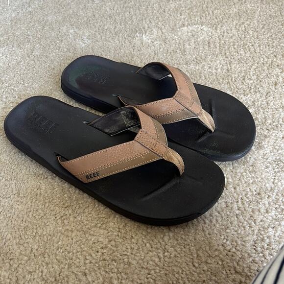 Reef Contoured Cushion Men's Flip-Flop Sandal Slider Brown, 10M US - Picture 1 of 9